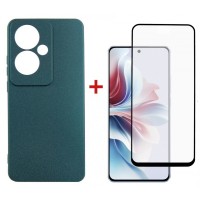 Чохол до мобільного телефона Dengos Oppo Reno 11F + glass Green (DG-KM-96)
