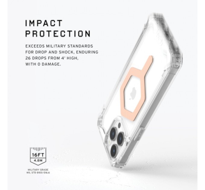 UAG Чохол до мобільного телефона UAG iPhone 15 Pro Max Plyo Magsafe Ice/Rose Gold (114305114348)