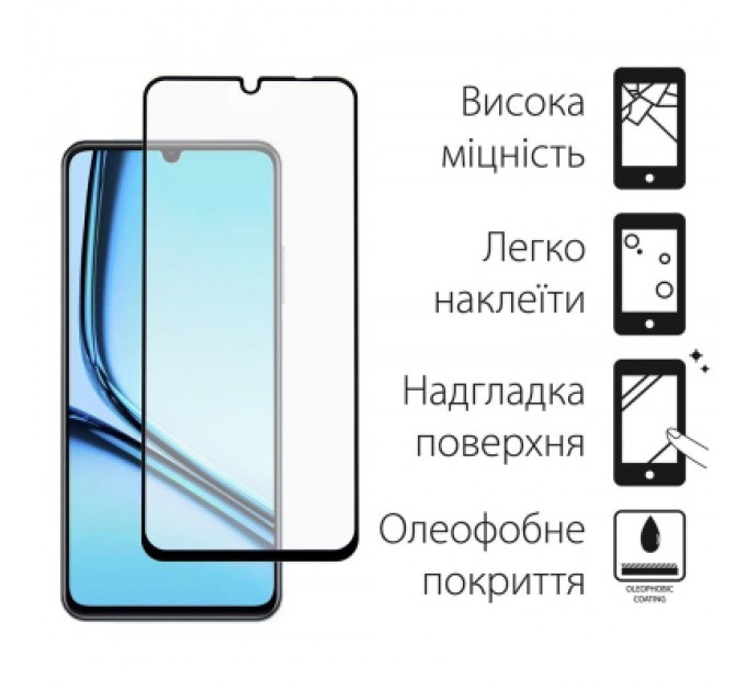 Dengos Скло захисне Dengos Ful Glue Realme Note 50 (black) (TGFG-371)