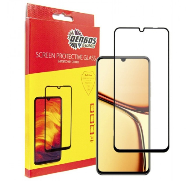 Dengos Скло захисне Dengos Full Glue Realme C61 (black) (TGFG-372)