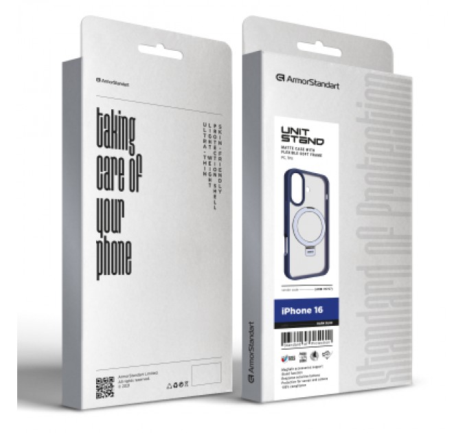 Armorstandart Чохол до мобільного телефона Armorstandart Unit Stand Apple iPhone 16 Dark Blue (ARM78727)