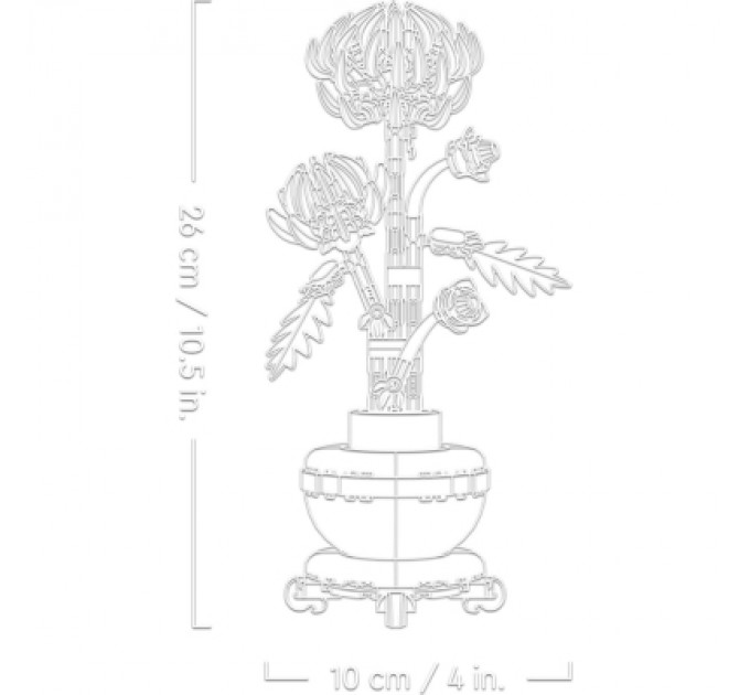 LEGO Конструктор LEGO Icons Хризантема 278 деталей (10368)