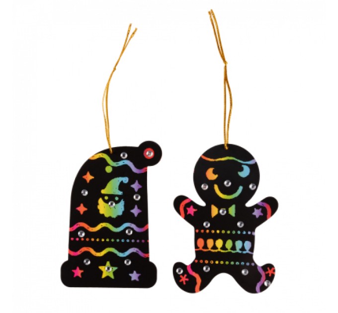 1 вересня Набір для творчості 1 вересня Новорічні іграшки Райдужний скретч-арт (954537)