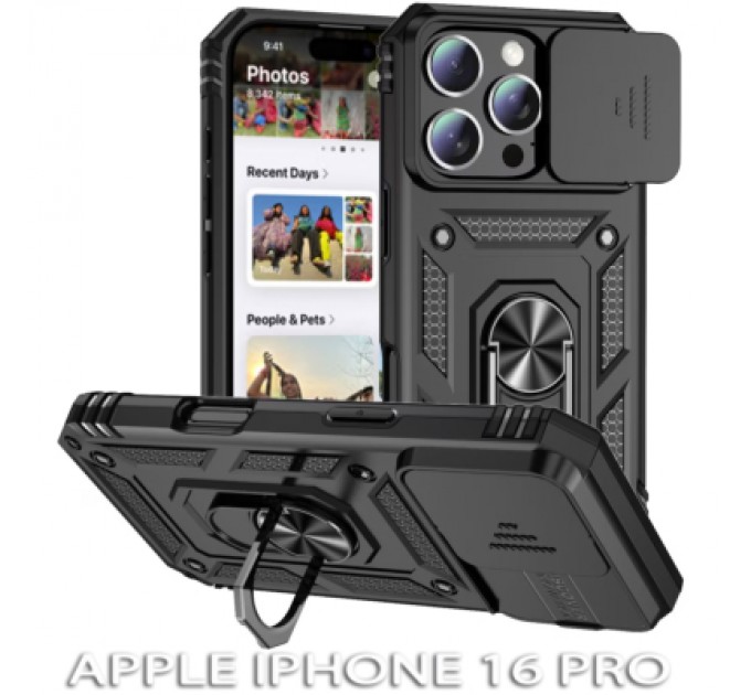 BeCover Чохол до мобільного телефона BeCover Military Apple iPhone 16 Pro Black (712155)