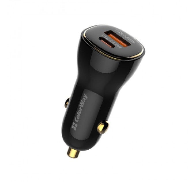 ColorWay Зарядний пристрій ColorWay PowerDelivery PPS USB (USB-A + USB-C) (60W) Black (CW-CHA046PD-BK)