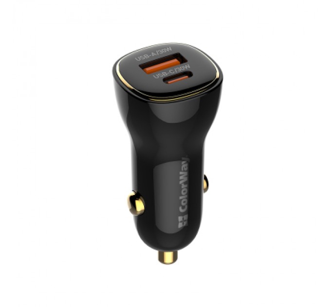 ColorWay Зарядний пристрій ColorWay PowerDelivery PPS USB (USB-A + USB-C) (60W) Black (CW-CHA046PD-BK)