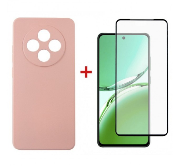 Dengos Чохол до мобільного телефона Dengos Oppo Reno 12 F/FS Soft + glass (Pink) (DG-KM-116)