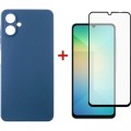 Dengos Чохол до мобільного телефона Dengos Samsung Galaxy A06 Carbon + glass (Blue) (DG-KM-114)
