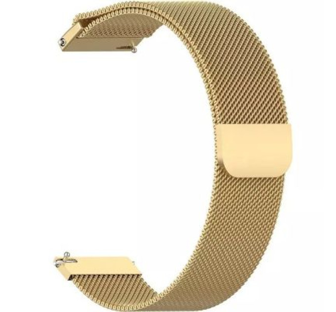BeCover Ремінець до смарт-годинника BeCover Milanese Style для Samsung Galaxy (20mm)/Watch 5/ Watch 4.../Gear S2 Classic/Gear Sport Gold (707674)