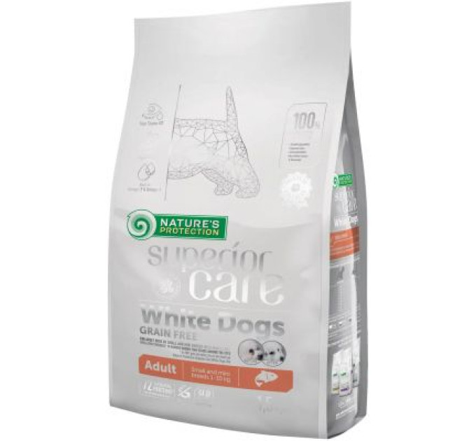 Сухий корм для собак Nature's Protection NP Superior Care White dogs Grain Free Salmon Adult Small an (NPSC45834)
