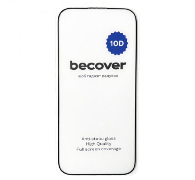BeCover Скло захисне BeCover Apple iPhone 16 Pro 10D Black (712323)