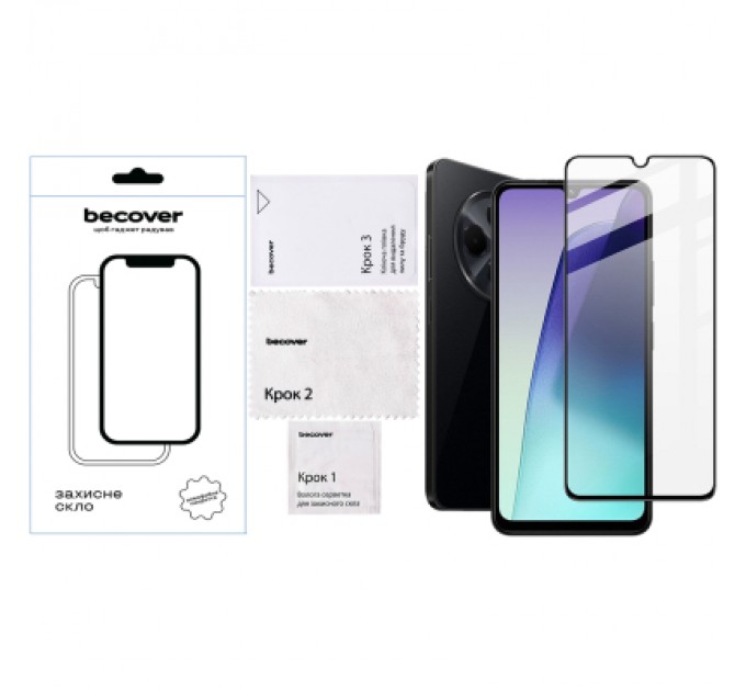 BeCover Скло захисне BeCover Xiaomi Redmi 14C 4G / Poco C75 Black (712320)