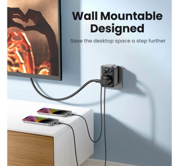 Ugreen Зарядний пристрій Ugreen 3xUSB 30W Outlet Extender (2хUSB-A+USB-C) CD314 (90613)