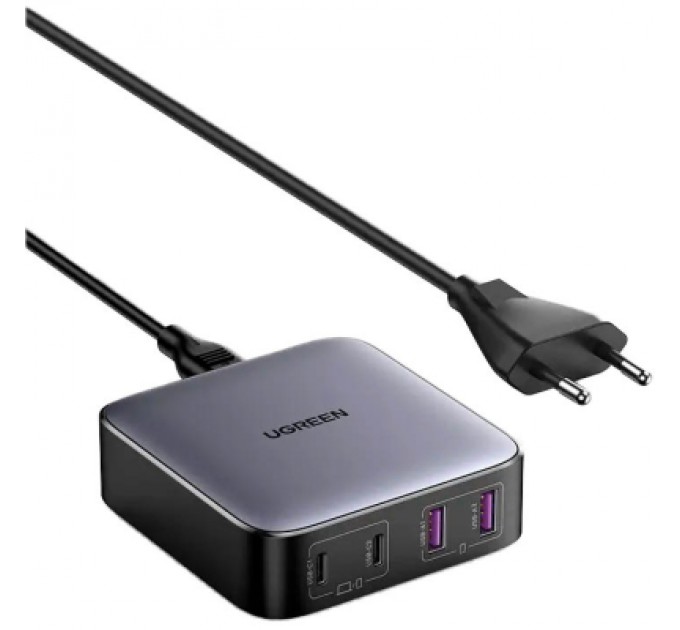 Ugreen Зарядний пристрій Ugreen 4xUSB 65W (2хUSB-C+2xUSB-A) Gan CD327 (90747)