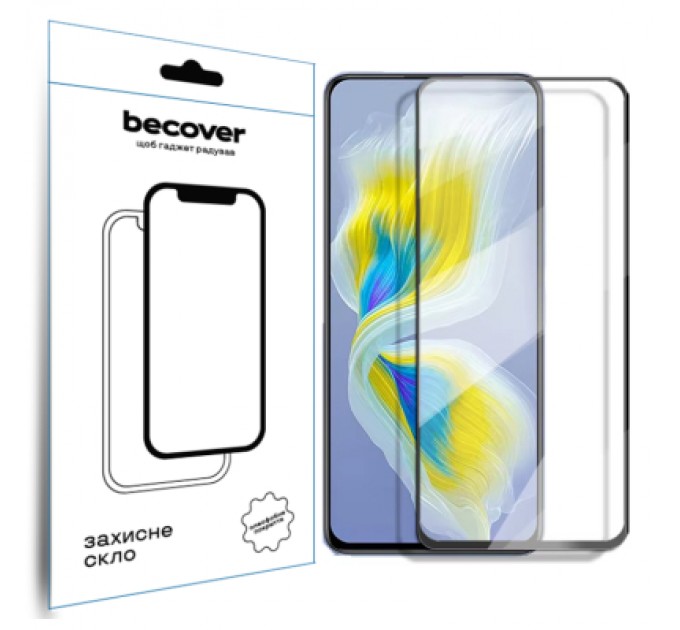 BeCover Скло захисне BeCover Infinix Smart 9 (X6532) Black (712347)