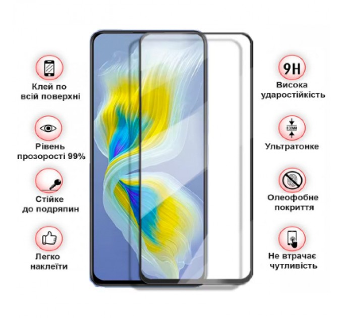 BeCover Скло захисне BeCover Infinix Smart 9 (X6532) Black (712347)