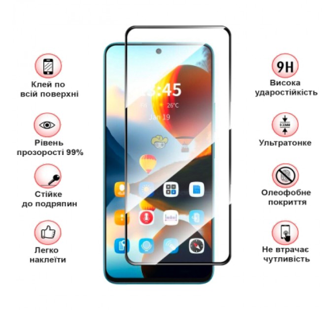 BeCover Скло захисне BeCover Infinix Hot 50 Pro (X6881) Black (712488)