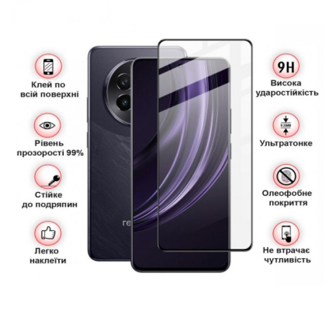 BeCover Скло захисне BeCover Realme 13 Plus 5G Black (712502)