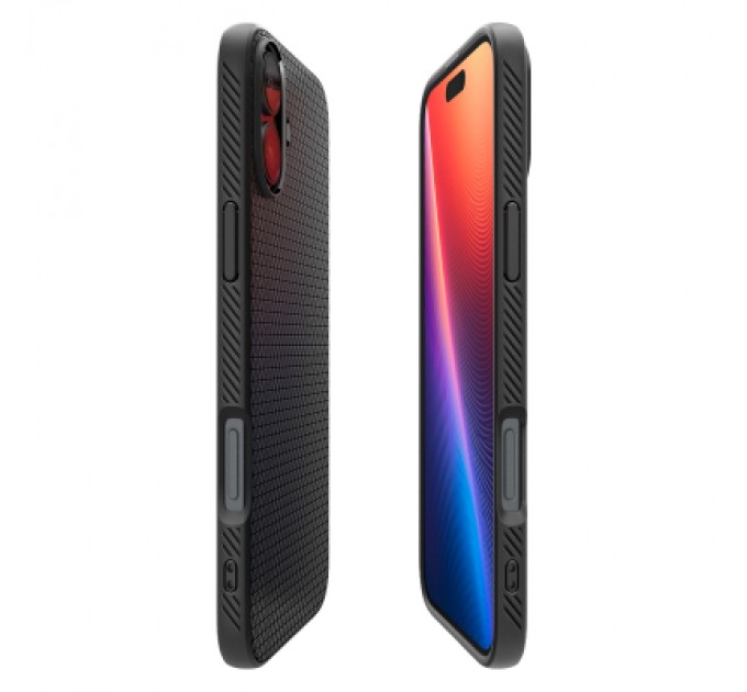 Чохол до мобільного телефона Spigen iPhone 16 Plus Liquid Air Matte Black (ACS08066)