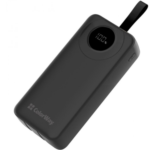 Батарея універсальна ColorWay 30 000 mAh EnergyPlus PD/18W, QC3.0/22.5W, Black (CW-PB300LPB4BK-PDD)