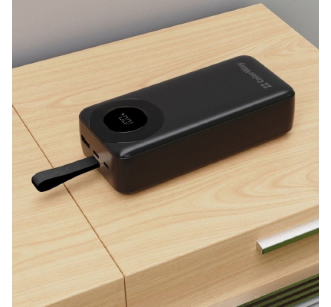 Батарея універсальна ColorWay 30 000 mAh EnergyPlus PD/18W, QC3.0/22.5W, Black (CW-PB300LPB4BK-PDD)