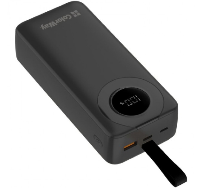 Батарея універсальна ColorWay 30 000 mAh EnergyPlus PD/18W, QC3.0/22.5W, Black (CW-PB300LPB4BK-PDD)