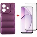 Чохол до мобільного телефона Dengos Oppo A3X Soft + glass (Purple) (DG-KM-125)