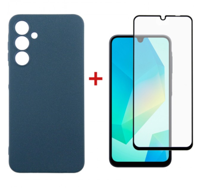 Dengos Чохол до мобільного телефона Dengos Samsung Galaxy A16 5G Carbon + glass (Blue) (DG-KM-122)