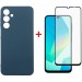 Dengos Чохол до мобільного телефона Dengos Samsung Galaxy A16 5G Carbon + glass (Blue) (DG-KM-122)