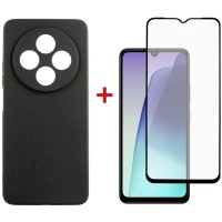 Чохол до мобільного телефона Dengos Xiaomi Redmi 14C Carbon + glass (Black) (DG-KM-119)