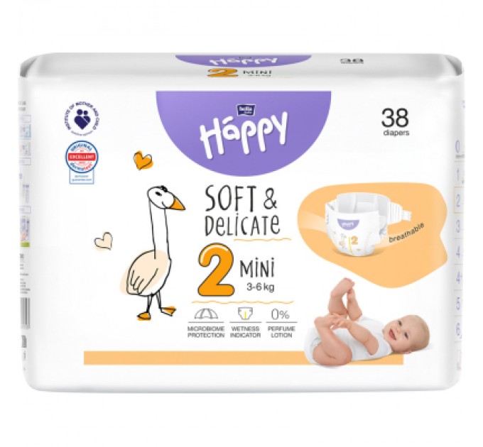 Bella Підгузки Bella Happy 2 Mini 3-6 кг 38 шт (5900516605353)