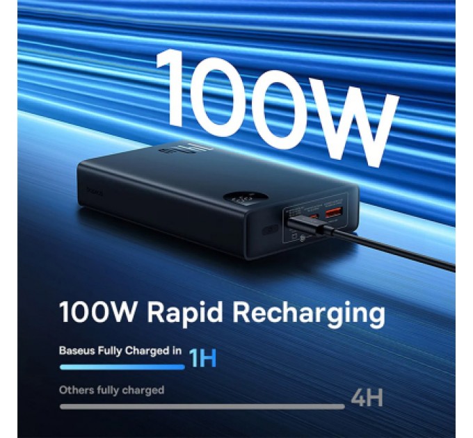 Baseus Батарея універсальна Baseus Adaman Metal Digital Display 24000mAh 140W, Black (P10021508113-00) (P10021507112-02)