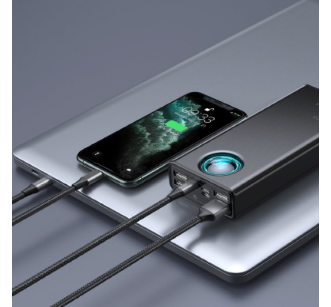 Baseus Батарея універсальна Baseus Amblight Digital Quick 30000mAh 65W, Black (PPLG00101)