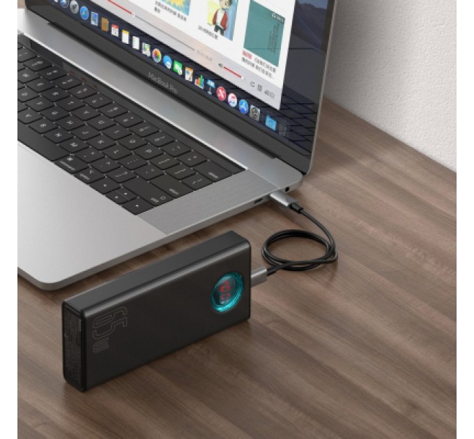 Baseus Батарея універсальна Baseus Amblight Digital Quick 30000mAh 65W, Black (PPLG00101)