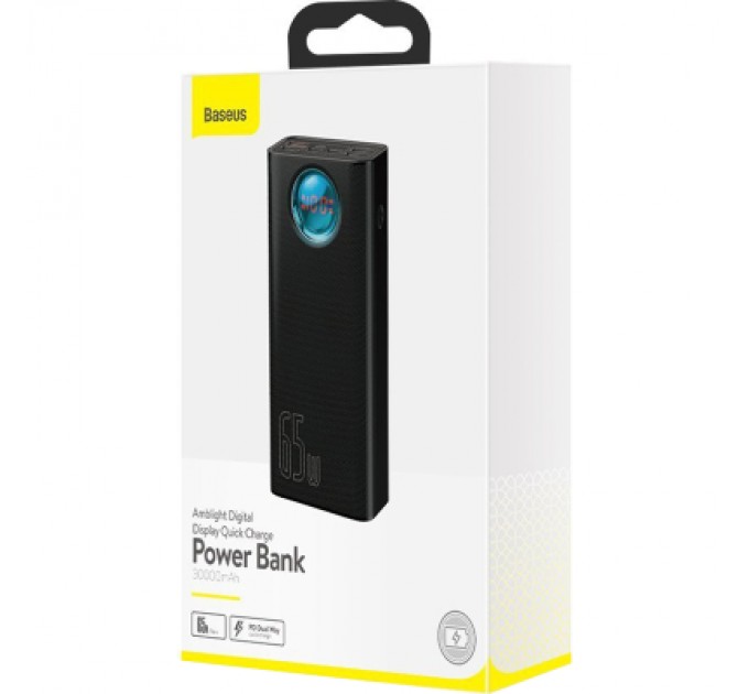 Baseus Батарея універсальна Baseus Amblight Digital Quick 30000mAh 65W, Black (PPLG00101)