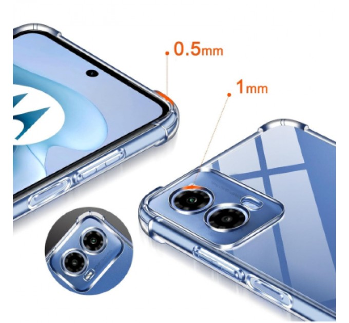 Чохол до мобільного телефона BeCover Anti-Shock Motorola Moto G35 Clear (712779)