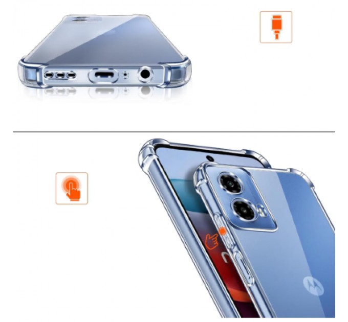 Чохол до мобільного телефона BeCover Anti-Shock Motorola Moto G35 Clear (712779)
