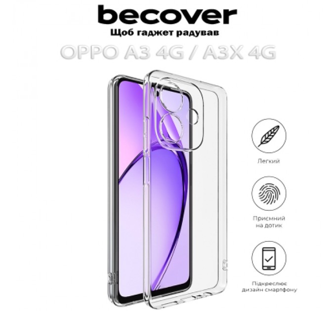 BeCover Чохол до мобільного телефона BeCover Oppo A3 4G / А3х 4G Transparancy (712770)