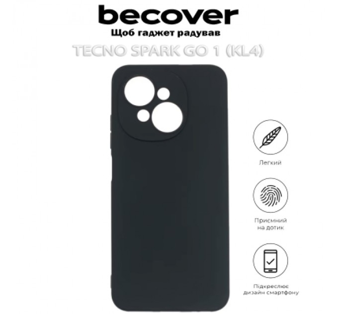 BeCover Чохол до мобільного телефона BeCover Tecno Spark Go 1 (KL4) Black (712753)