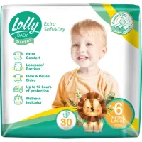 Підгузки Lolly Soft Extra Large 6 16+ кг 30 шт (4820174981280)