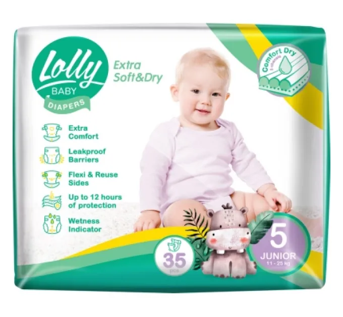 Lolly Підгузки Lolly Soft Junior 5 11-25 кг 35 шт (4820174981273)