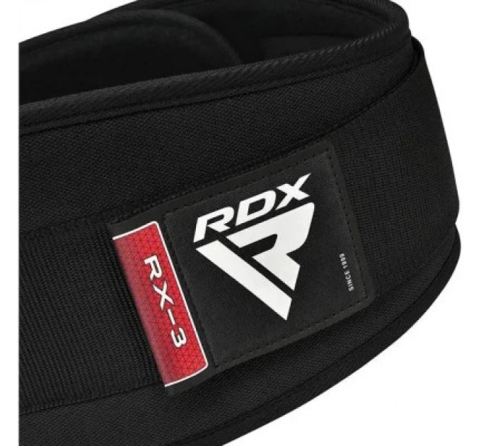 RDX Атлетичний пояс RDX RX3 EVA Curve неопреновий Black XL (WBE-RX3B-XL)