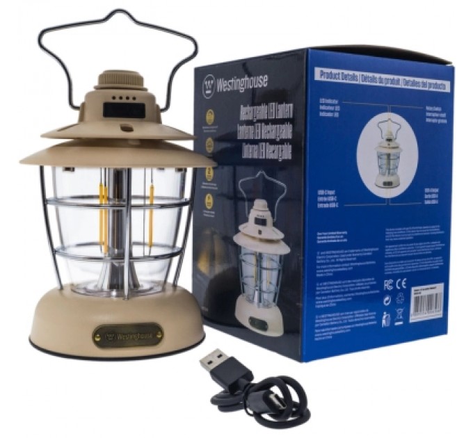 Westinghouse Ліхтар Westinghouse Retro 6W LED Filament WF241 Type-C з функцією Power Bank (WF241-CB)