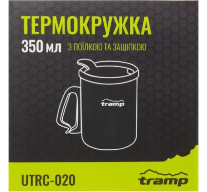 Tramp Чашка туристична Tramp з поїлкою і защіпкою 350 мл Olive (UTRC-020-olive)