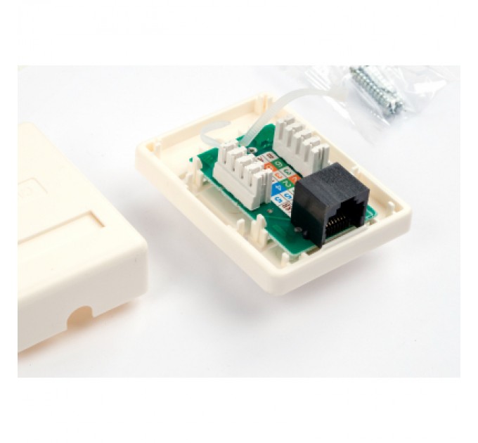 Комп'ютерна розетка RJ45x1 UTP cat.5e 8P8C Vinga (VCPRJ45O1NE)