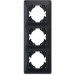 Videx Рамка Videx BINERA чорний графіт 3 поста (VF-BNFR3V-BG)