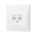 Videx Телефонна розетка Videx BINERA CAT3 + CAT3 подвійна (BINERA CAT3+CAT3 двойная)