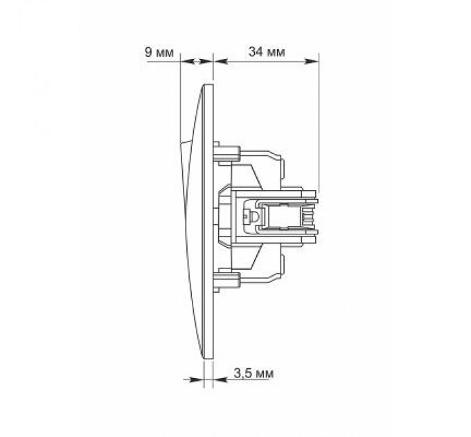 Videx Кнопка дзвінка Videx BINERA 1кл чорний графіт (VF-BNDB1-BG)