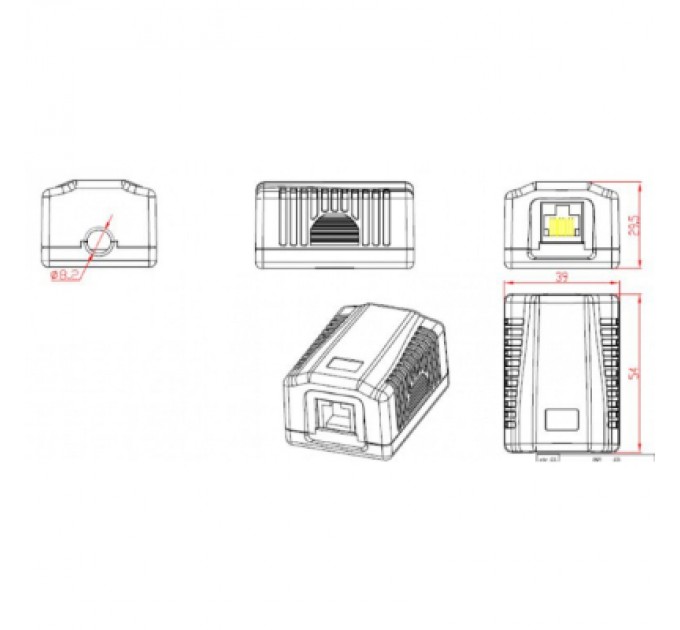 Cablexpert Комп'ютерна розетка Cablexpert RJ45x1 FTP, cat.6 (NCAC-1F6-01)
