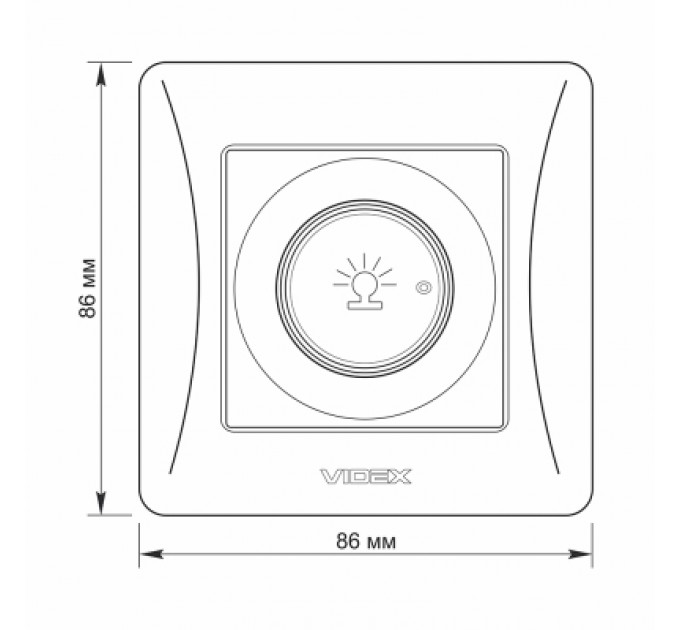 Videx Світлорегулятор Videx BINERA 600Вт чорний граф (VF-BNDM600-BG)